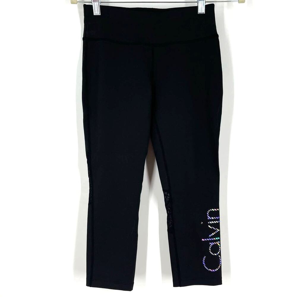 Calvin Klein Performance Black Crop Leggings Moisture Wicking Size‎ Small